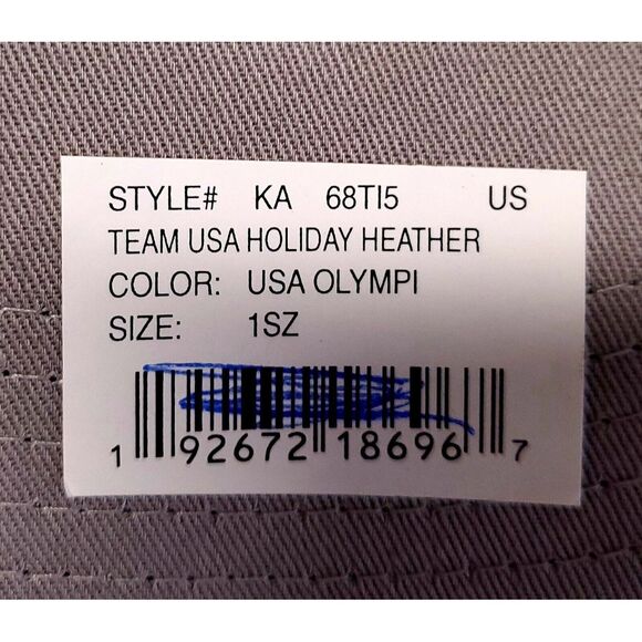 TEAM USA Youth Holiday Heather Grey Wool Ball Cap Flag/Olympic TEAM Apparel NEW! - Picture 12 of 12